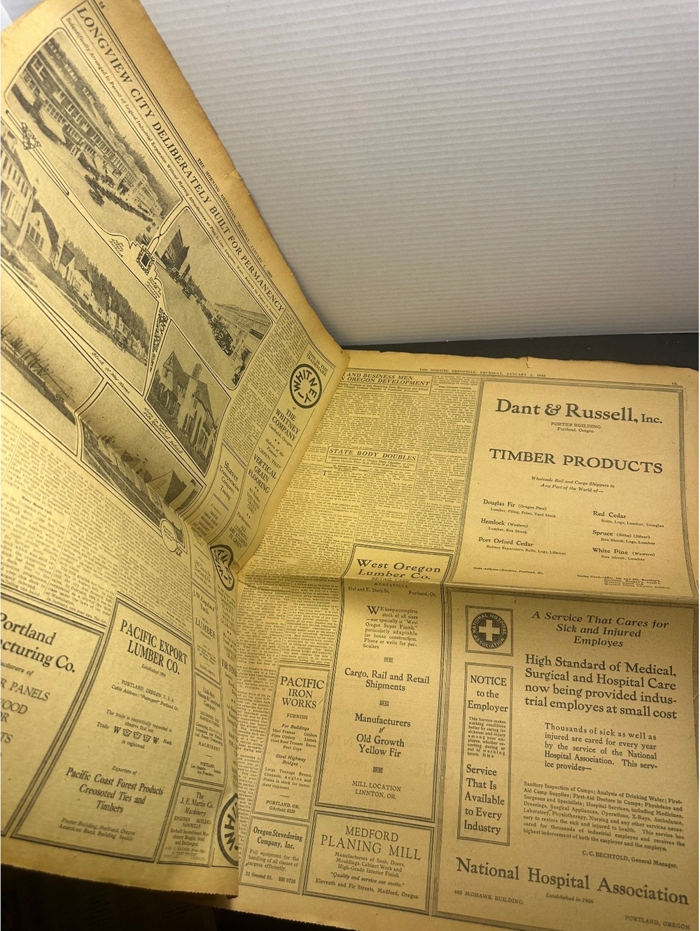 1925 Morning Oregonian New Year’s Edition Portland Oregon Newspaper - Picture 11 of 12